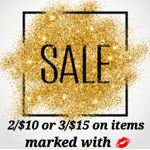 All items marked with 💋 on SALE!!!